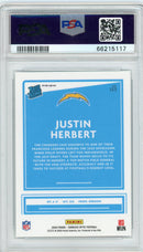 2020 Panini Donruss Optic Holo Justin Herbert 9 PSA #153