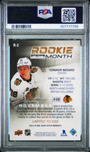2023 Upper Deck Game Dated Moments Achievements Connor Bedard 9 PSA #R2