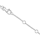 10K White Gold Diamond Accent "A" Initial Charm and Link Bracelet