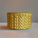 Gold Metallic MACRAME Tumbler Boot