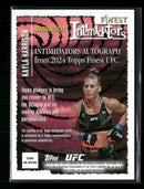 2024 Topps Finest UFC Intimidators Autographs Gold Shimmer Kayla Harrison #/39