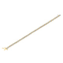 Two-Tone 10K Yellow Gold over .925 Sterling Silver 1.0 Cttw Diamond S-Curve Link Miracle-Set Tennis Bracelet (I-J Color, I3 Clarity) - 7"