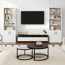 70 Inch Bookcase 6-Tier with Adjustable Shelves and 2-Door Cabinet