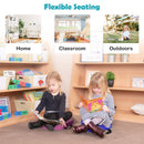 6 Pieces Multifunctional Hexagon Toddler Floor Cushions Classroom Seating with Handles