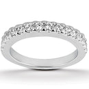 14k White Gold Shared Prong Diamond Wedding Ring Band