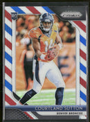 2018 Panini Prizm Prizm Red White and Blue Courtland Sutton RC #215