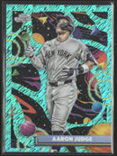 2025 Topps Chrome Cosmic Aqua Equinox Refractor Aaron Judge #/199 #185