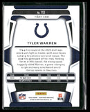 2025 Panini Certified Mirror Silver FOTL Tyler Warren RC #/13 #113