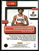 2022-23 Donruss Optic Choice Blue Mojo Shaedon Sharpe #/24 #249
