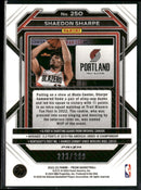 2022-23 Panini Prizm Prizms Red Shaedon Sharpe #/299 #250