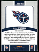 2024 Donruss Signature Series Malik Willis AU #SSE-MWI