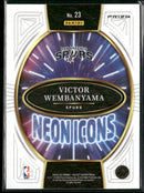 2024-25 Panini Select Neon Icons Red Prizms Victor Wembanyama #23