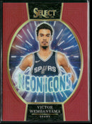 2024-25 Panini Select Neon Icons Red Prizms Victor Wembanyama #23
