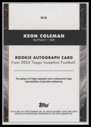 2024 Topps Inception Rookie Autographs Magenta Keon Coleman #/99 AU #RA-KC