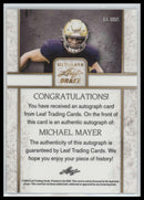 2022 Leaf Ultimate Draft Navy Michael Mayer #BA-MM1 /50
