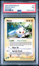 2003 Pokemon Ex Dragon Dragon Minun-Holo 7 PSA #7