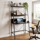71" Freestanding Laptop Desk with Open Shelves