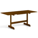 71 Inch Farmhouse Dining Table Wooden Kitchen Table for 6-8 with Rubber Wood Legs-Walnut