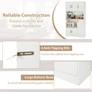 71" Tall Kitchen Pantry Cabinet with Charging Station Wooden Buffet Cupboard Sideboard
