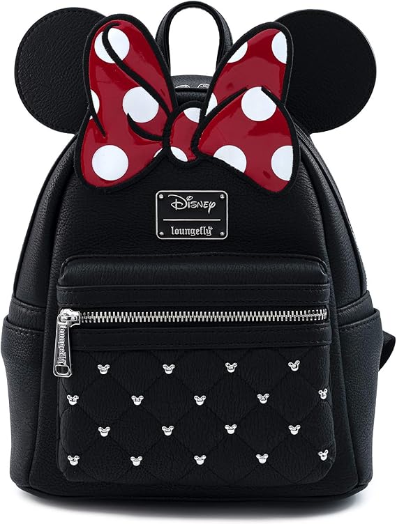 Loungefly Disney Minnie Mouse Bow Faux Leather Womens Mini Backpack