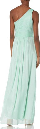 Minuet Womens One Shoulder Straight Maxi Gown, Size Small