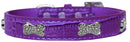 Dog, Puppy & Pet Designer Croc Collar, "Crystal Bone"