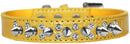 Dog, Puppy and Pet Designer Croc Collar, "Double Crystal & Silver Spikes"