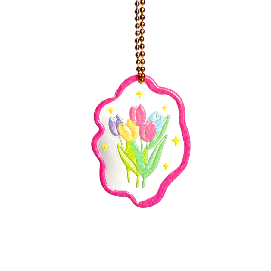 Spring Tulips Charm - Tumbler Handle Charm