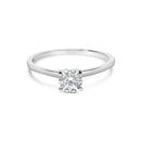 14K White Gold 1/2 Cttw Round Lab Grown Diamond 4 Prong Solitaire Engagement Ring (F-G Color, VS2-SI1 Clarity) - Size 7