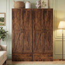 72 Inch Tall Kitchen Pantry Cabinet Farmhouse Wooden Cupboard with 2 Doors