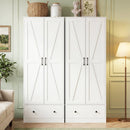 72 Inch Tall Kitchen Pantry Cabinet Farmhouse Wooden Cupboard with 2 Doors