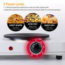 2000W Double Electric Burner Portable Dual Counter Stove Countertop Hot Plate Kitchen Cooker Stove with 5 Gear Temperature Control