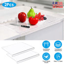 Clear Acrylic Kitchen Cutting Board with Counter Lip 17.71x15.74IN Non-Slip Transparent Countertop Cutting Board Kitchen Countertop Protector For Dini