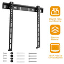 TV Wall Mount TV Wall Holder Bracket Support 32-65 inch Flat TV Max Hole Distance 400x400mm Hold Up To 30kg/66.14lbs