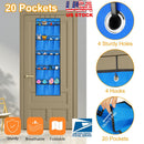 Over the Door Shoes Rack 20-Pocket Organizer 5-Layer Hanging Storage Shelf for Kids Shoes Closet Cabinet Slippers Small Toys