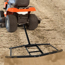 74 inch Wide Driveway Drag Tow Behind Landscape Leveling Rake with Reinforced Bars-Black