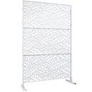 Outdoor Indoor Privacy Screen Metal Privacy Screen 76 Hx48 W Freestanding Decorative Privacy Screen For Deck Balcony Patio, Privacy Fence Panels For Outside Lawn Garden PS110