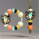 Feathered Skull Handle Bracelet - Tumbler Handle Charm