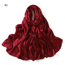 Womens Satin Patterned Jacquard Headscarf