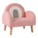 Kids Armchair with Comfy Backrest and Armrests-Pink