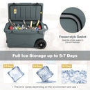 75 Quart Portable Cooler Rotomolded Ice Chest with Handles and Wheels