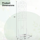 Metal Garden Trellis with Foldable Shelf 75 x 20 Inch