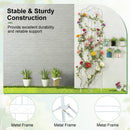 Metal Garden Trellis with Foldable Shelf 75 x 20 Inch