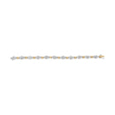 10k Two-Toned Gold 2.00 Cttw Channel Set Baguette-Diamond Weave and "X" Spiral Link Bracelet (H-I Color, I1-I2 Clarity) - 7"