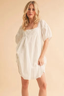 Aemi + Co Square Neck Babydoll Dress with Pockets