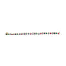 14K Yellow Gold Multi-Gemstone and Diamond Halo Rainbow Tennis Bracelet