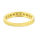 IGI Certified 1/2 Cttw Diamond 10K Yellow Gold Prong Set Beaded Milgrain Band Style Ring (J-K Color, I2-I3 Clarity) - Size 7