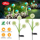 2 Pcs Dandelion Solar Light 36LED Beads Outdoor Garden Lawn Pathway Landscape Stake Lamp Colorful Ornamental Light