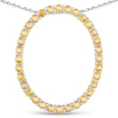 3.84 Carat Genuine Yellow Sapphire .925 Sterling Silver Pendant