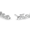 14K White Gold 2.00 Cttw Diamond Cluster and Spiral Link Bracelet (I-J Color, I1-I2 Clarity) - 7"